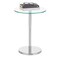 mDesign Metal/Glass Top Round Accent Side/End Drink Table Furniture